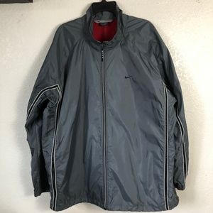 NIKE Windbreaker XXL Gray Long Sleeve Full Zip EUC